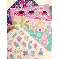 Custom Logo Vinyl Decorative Waterproof Printing Sticker Cartoon Personality Kiss Cut Sticker Sheet