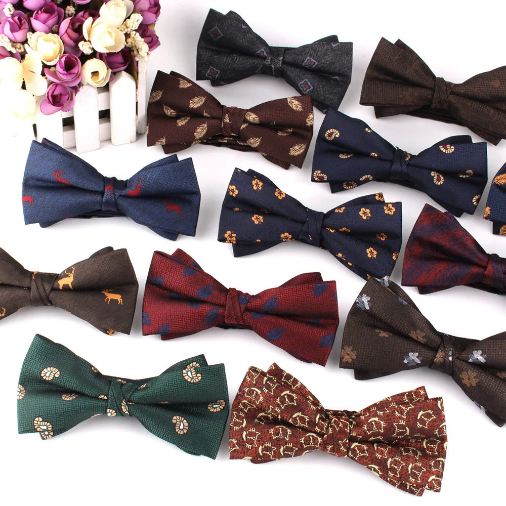 Adjustable Male Bow Tie in Black New Cheap Polyester Cravats for Wedding Parties