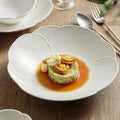 Wholesale Hot Crockery Porcelain Tableware Dinnerware Teller Plate Gold Rim Flower Shape Wedding Dinner Plate Dish Sets Ceramic