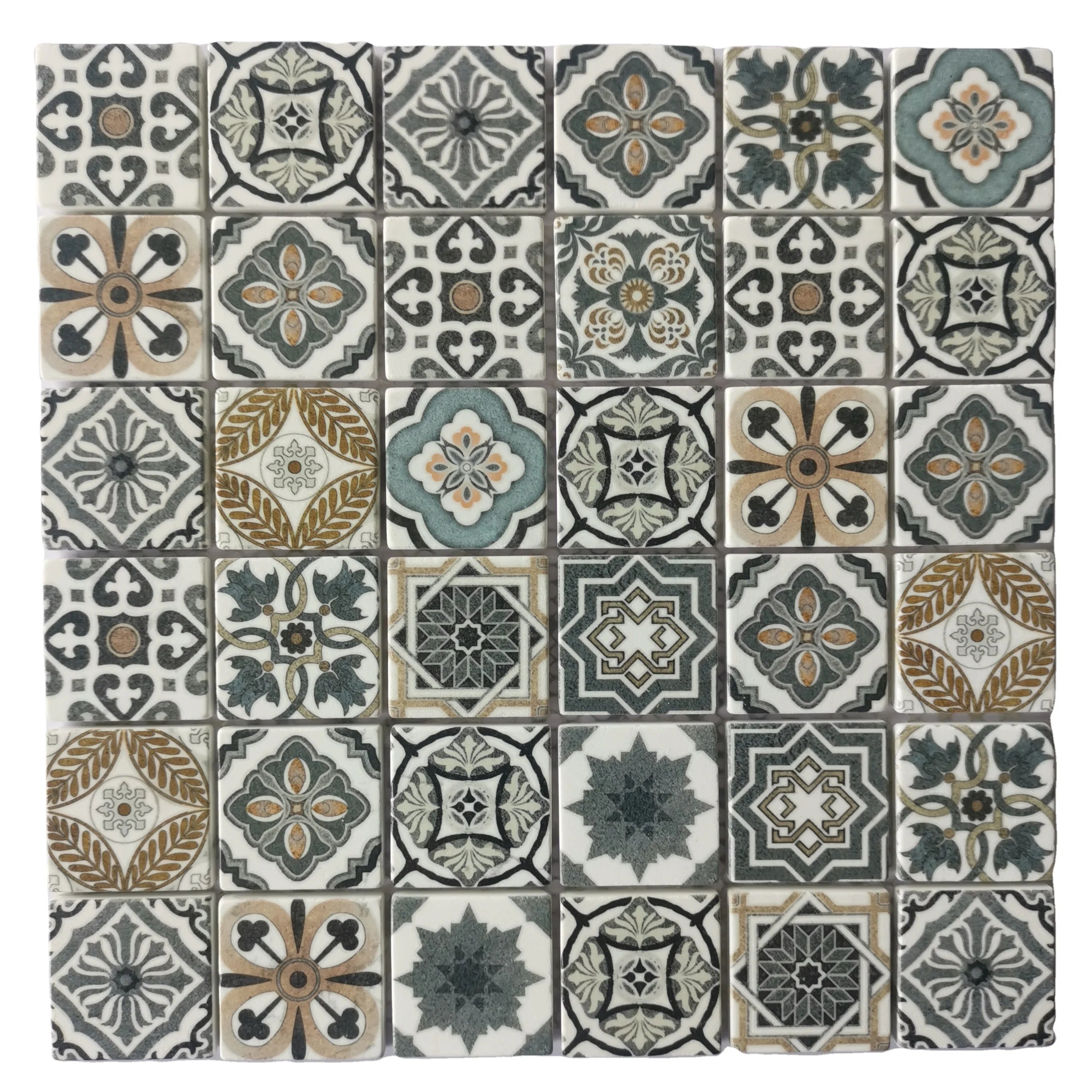 Interior Wall Ink-Printing Mosaic for Bath Room Back Splash Square Size 2\" * 2\" Marble Parquet Graphic Design Solution