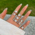 Anniversary Gift Fashion Simple Wholesale CZ 5A Elegant Chunky Wedding Silver Rings Women 925 Sterling Jewelry