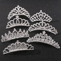 Wholesale Crystal Rhinestone Princess Crown Mini  Hair Clips Tiara With Comb for Little Girls Princess Party