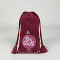 Promotional Custom Logo Wedding Gift Shopping Bags Velvet Drawstring Pouch With Tassels Jewelry Drawstring Bag