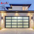 Professional Factory Produce Wholesale Waterproof Finished Garage Door Aluminum Alloy Windproof Color Glass Rolling Open Design