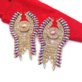 Iridescent Resin Rhinestone Sew-On Appliques Flatback Style Drop Shape for Garments and Bags for Carnival Costume Decoration