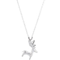 925 Sterling Silver Lovely Deer Necklaces Pendants for Women Fashion Lady Festival Gift Jewelry