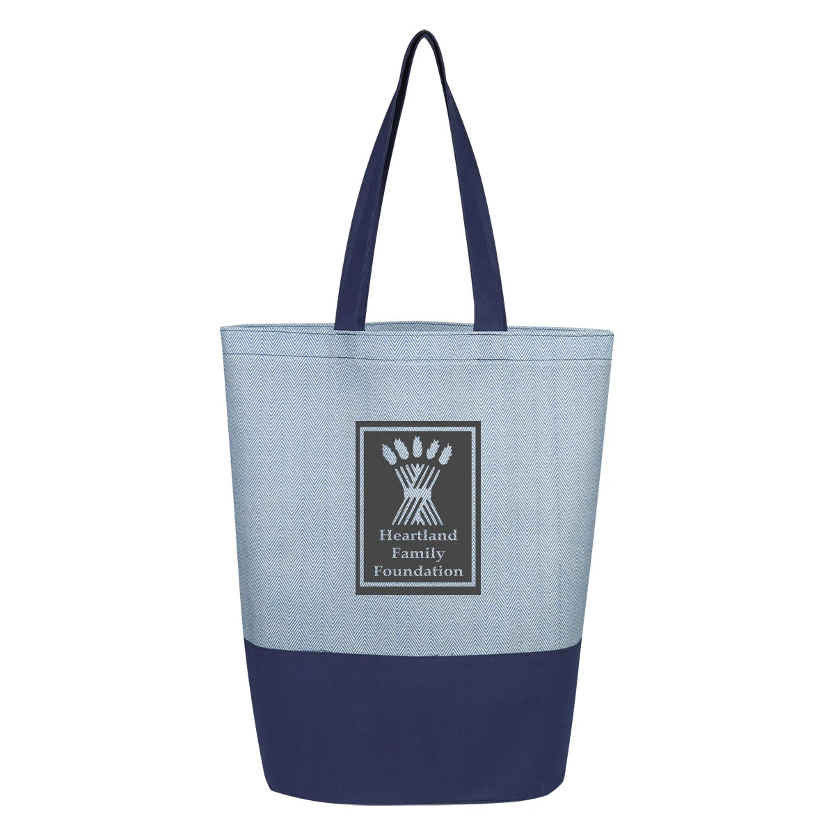 Ruthbag Custom Printed Logo Letter Pattern Reusable Non-Woven PP Puffer Tote Bag Medium Size Shoulder Strap for Shopping