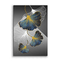 Modern Style Canvas Flower Paintings Pretty Gold Wire High-end Single Panel Wall Art for Living Room