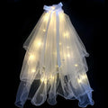 ShangHai Bride's Dual LED Luminous Veil Bride's Wedding Decoration Single Party Women's Veil and Accessories
