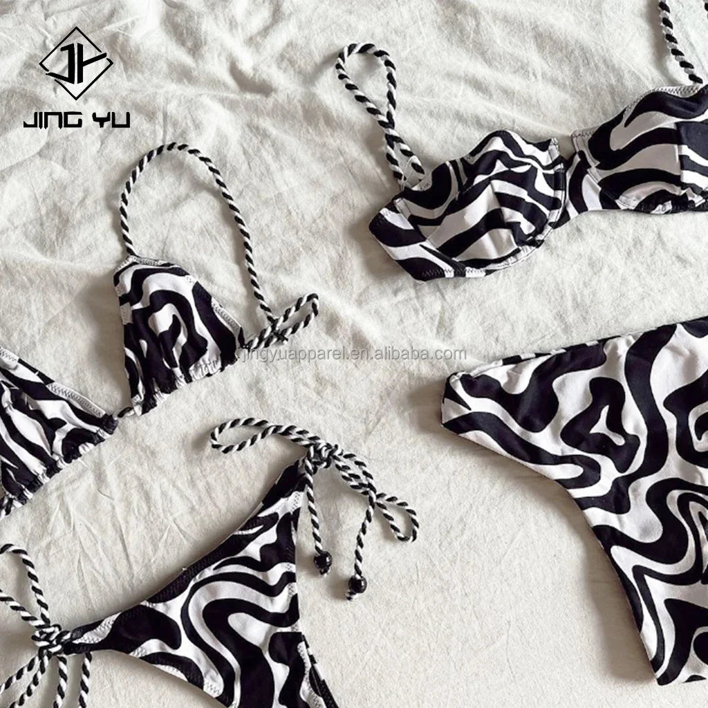 Custom Fashion Show Swimwear Women Sexy Two Piece Bikini Designer Swimsuit Women