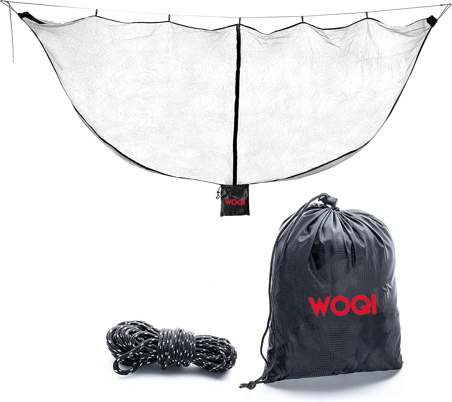 Woqi Easy Set up 360 Degree Protection Polyester Double Zipper Mosquito Net for All Camping Hammocks