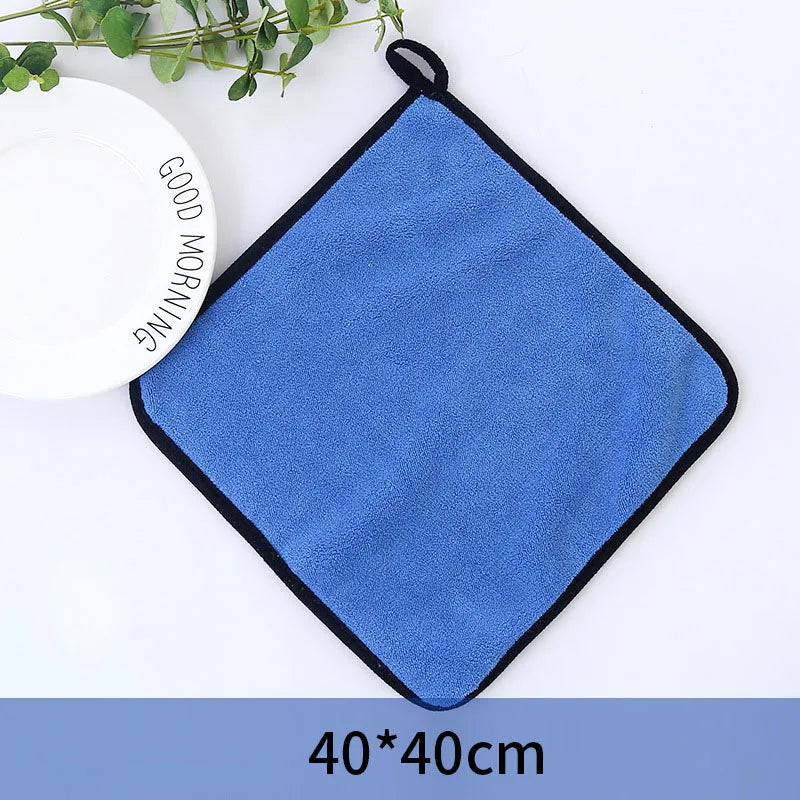 Ready to Ship Thick Coral Fleece 40x40cm Super Absorbent 500gsm Car Cleaning Cloth Towels Car Wash Towel