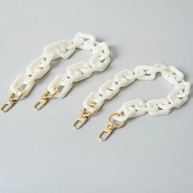 Deepeel L1-18 Pure White Acrylic Bag Chain Handbag Accessories DIY Replacement Strap for Shoulder Replacement Handle for Bags