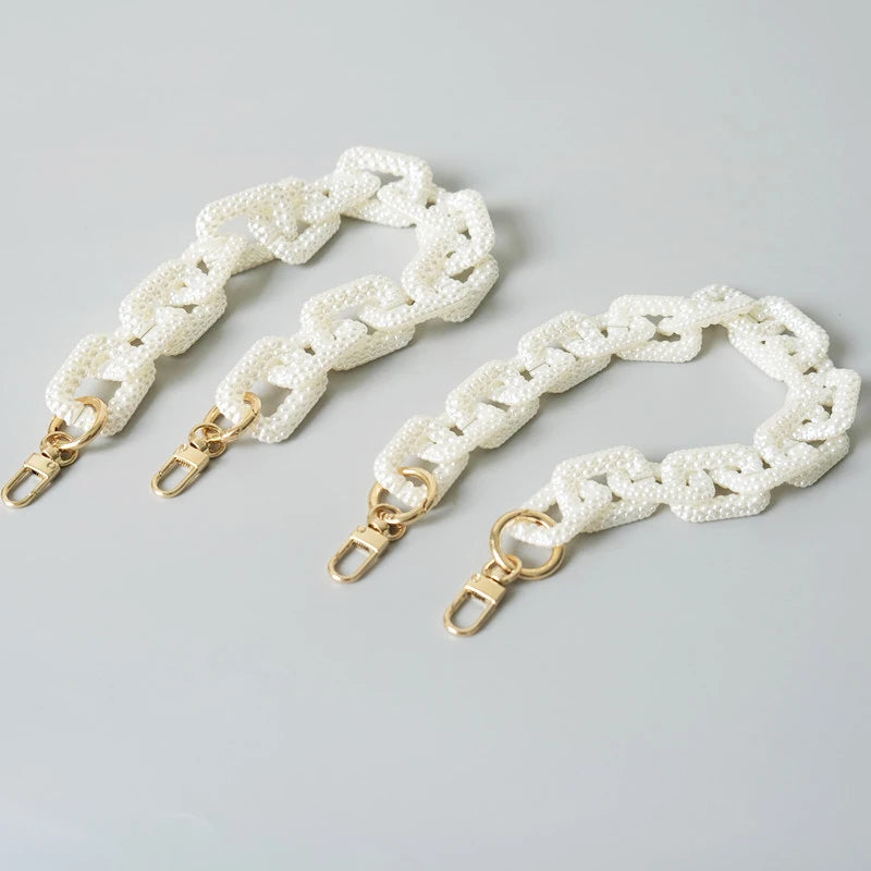 Deepeel L1-18 Pure White Acrylic Bag Chain Handbag Accessories DIY Replacement Strap for Shoulder Replacement Handle for Bags