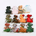 Diy Wholesale Natural Mixed Gemstone Hand Carved Crystal Animals Mookaite jasper Squirrel for Crafts