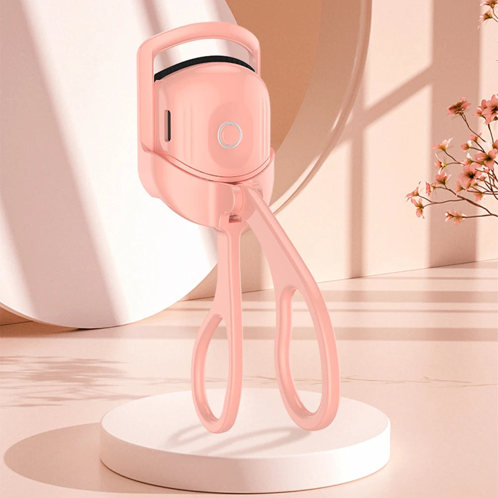 Heated Eyelashes Curler USB Rechargeable Electric Eyelash Curlers with 2 Level TempQuick Heating & Long-Lasting Curling Effect