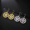 Star of David Vintage Earrings Women Stainless Steel Hebrew Pendants Drop Earrings Jewish Jewelry