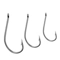 WEIHE 1/0-7/0# 100pcs/bag High Carbon Steel Barbed 1024 Series WHSB-1024 Fishing Hook