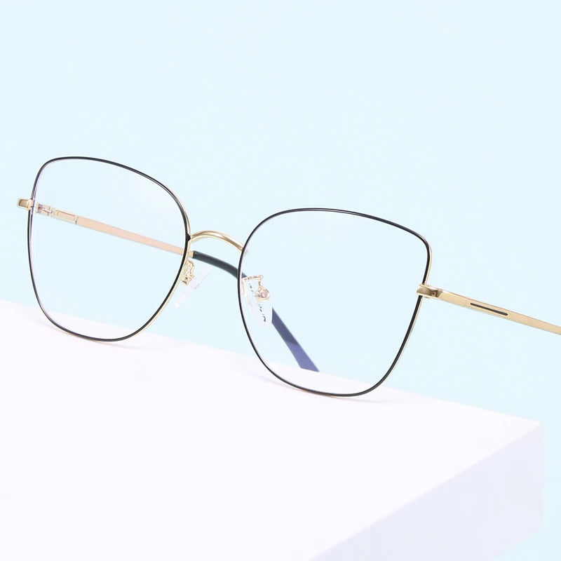 XH91229 Unisex Optical 1pc Metal Squared Copper Blue Light Blocking Vivid Color Fashionable Decoration for Men Women Eyeglasses