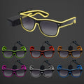 Neonglo Cosplay LED Light Glasses Luxury Women's Men's Visor Sunglasses for Valentine's Day Graduation Parties Glowing Portable