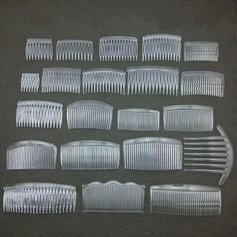 Wholesale Hot Selling Plastic Teeth Tortoise Side Hair Comb Hair Accessories for Fine Hair (Transparent)
