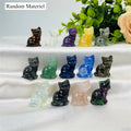 Wholesale Natural Crystal Animal Carvings Crystal Kitten Carvings Table Decorations and Ornaments Crystal Cats
