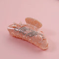 Midairy European the Internet Personalized Crystals Letter Shark Words Custom logo Name pink Acetate Hair Clamp Claw Clip 5039