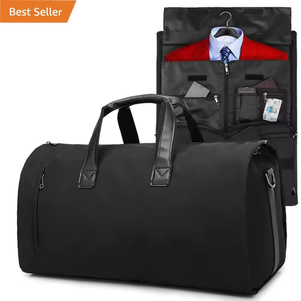 Dropship Weekender Bag for Men Toiletry Carry on Business Trip Duffle Bag with Shoe Compartment Gym Wet Pocket Travel Duffle Bag