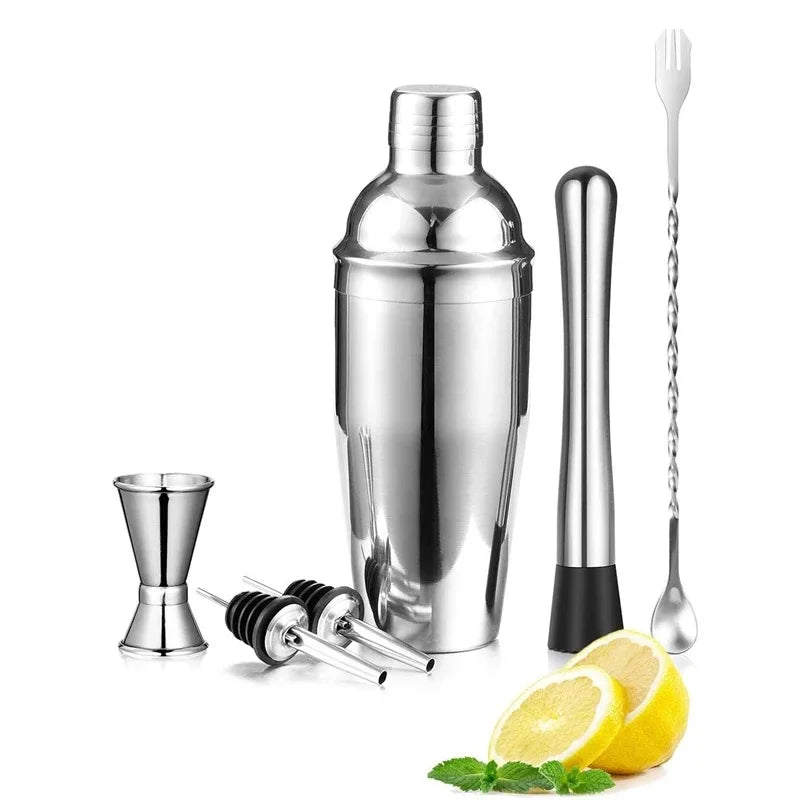 Martini Stainless Steel Bell Bartender Cocktail Shaker Jigger Kit Vodka Dispenser Equipment Bar Tool Accessories Set