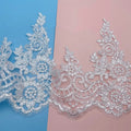Wedding Bridal Ivory Embroidery Lace Border Trimming With Sequins LT2458B