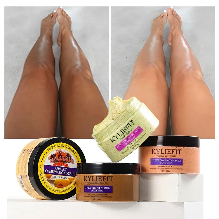 Kyliefit Natural Organic Ingredients Skin Care Tomato Whitening Glowing Face Shower Exfoliating Scrub Body Scrub
