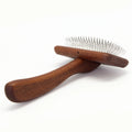 Baoli OEM Berus Anjing Pet Grooming Brush Wooden Handle Ultra Soft Pins Slicker Brush Dog Hair Combing for Fluffy Pet Brush