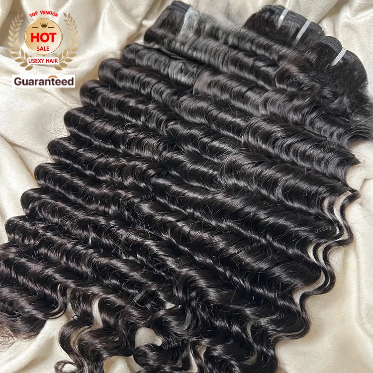 Wholesale Cambodian Raw Natural Wavy Hair Extensions 100% Raw Cuticle Aligned Deep Wave Burmese Curly Human Hair Bundles Vendors