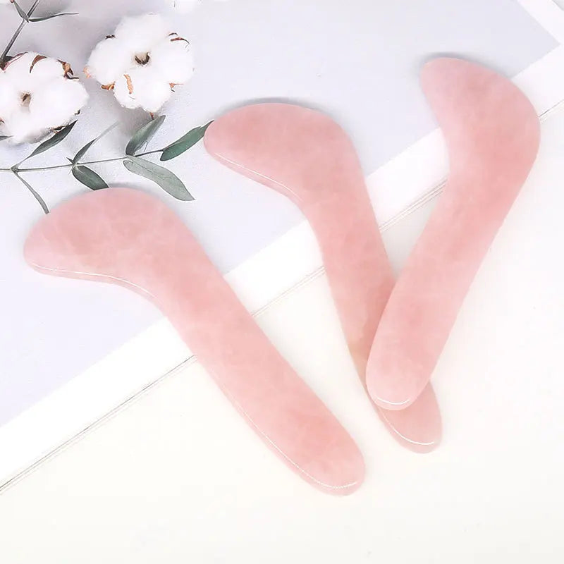 DIY Hot Sell Gemstone Stone Beauty Board Rose Quartz Guasha