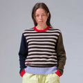 Women's High Stretch Striped Sweater Long Sleeve Pullover Jumper Polyester Acrylic Spandex Blend Breathable Print Spring Winter