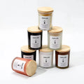 Wholesale Private Label Luxury Natural Scented Soy Wax Candles Glass Jar Wood Wick Eco-friendly Holiday Home Decor Custom Scents