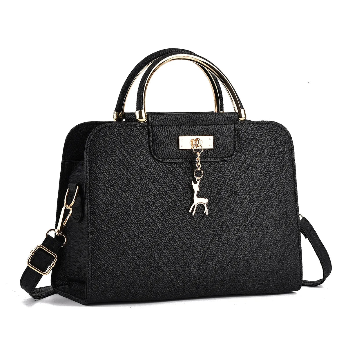 Fashion Casual Bags for Women Tote Handbags Pu Leather Purses Black Handbags Luxury Women Handbags