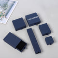 Wholesale Customized Slid Drawer Bracelet Box Jewelry Necklace Ring Navy Blue Jewelry Packaging Box Porta Joias Caixas De Joias
