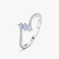 Ailmay Geometric Irregular Shape Finger Rings Simple Line for Women Stackable Rings 925 Sterling Silver Fashion Jewelry