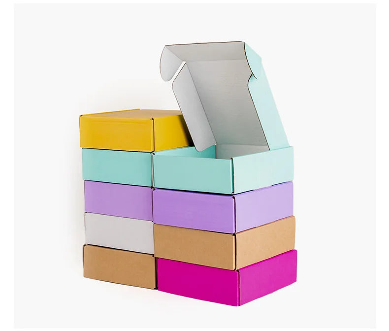 Candy Bread Shredded Paper Gift Box Paper Boxes Eco Friend Holographic Kraft Mailer Paper Box Packaging for Food Package