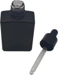 15ml 30ml 50ml 100ml Matte Black Square Rectangle Glass Essential Oil Dropper Bottle Lab Dropping Serum Container