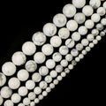 Natural Howlite Turquoise Round Beads for Jewelry Making DIY Gemstone Beaded Necklace 15.5Inch Wholesale 3/4/6/8/10/12/14MM