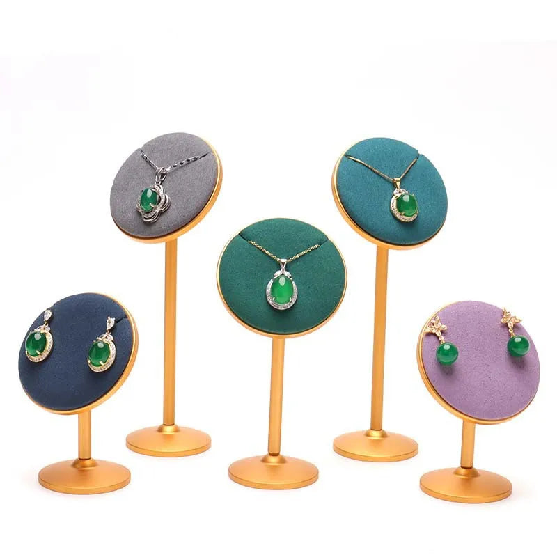 Custom Fashion INS Perfect Jewelry Photography Round Jewelry Metal Necklace Rack Earrings Display Props