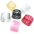 Wholesale Simple Shape Round Metal Napkin Rings Luxury Modern Nordic Style Hollow Napkin Holder for Parties and Weddings