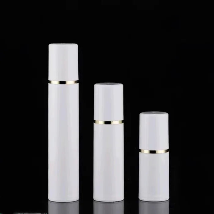 Mini High Quality Luxury Plastic Airless Pump Dispenser Gold Line Vacuum Serum Lotion Bottle for Wig Use