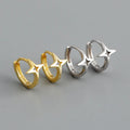 Personalized Star Simple S925 Sterling Silver Ear Buckle Earrings for Women Gift