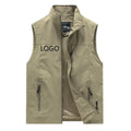 Classic Men's Fashion Photography Vest with Simple Stand-Up Collar Quick-Drying Trendy Spring Waistcoats for Summer