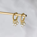 Small Cubic Zirconia Pendant Round Circle Earings Gold Plated 925 Sterling Silver Hoops Earrings Fine Jewelry for Women