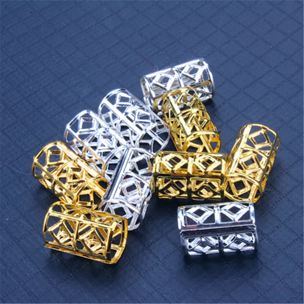Africa Dreadlocks Accessories Gold Silver Mental Spiral Crochet Hair Jewelry Cheap Beads for Braids