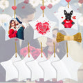 Sublimation Ceramic Decoration Blank Pentagon Pendant DIY Ceramic Decoration Personalized Craft Christmas Decoration